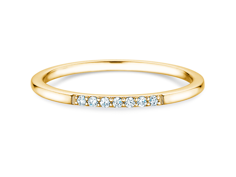 Verlobungsring Unity in 18K Gelbgold mit Diamanten 0,05ct G/SI