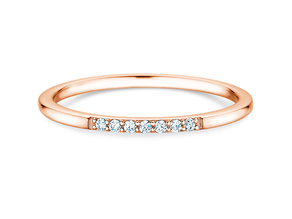 Verlobungsring Unity in 14K Roségold mit Diamanten 0,05ct G/SI