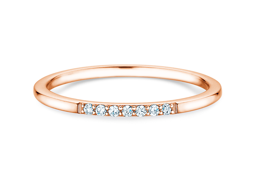 Verlobungsring Unity in 9K Roségold mit Diamanten 0,05ct G/SI