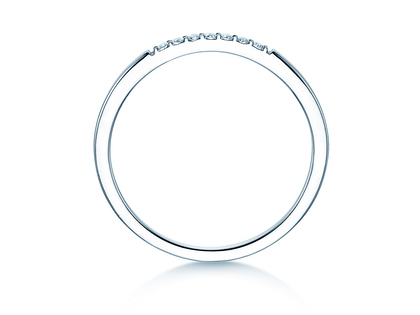Verlobungsring Unity in 14K Weißgold mit Diamanten 0,05ct G/SI