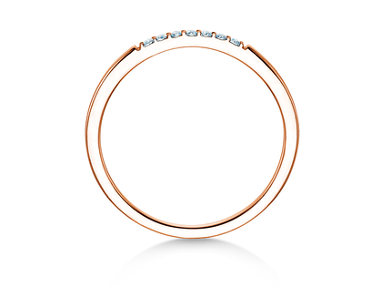 Verlobungsring Unity in 14K Roségold mit Diamanten 0,05ct G/SI