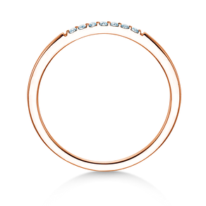 Verlobungsring Unity in 14K Roségold mit Diamanten 0,05ct G/SI