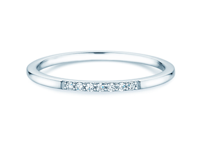 Verlobungsring Unity in 14K Weißgold mit Diamanten 0,05ct G/SI