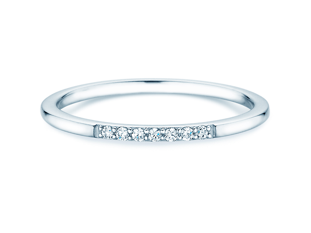 Verlobungsring Unity in Platin 950/- mit Diamanten 0,05ct G/SI