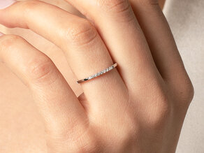 Verlobungsring Unity in 14K Weißgold mit Diamanten 0,07ct G/SI
