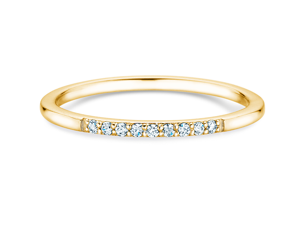 Verlobungsring Unity in 9K Gelbgold mit Diamanten 0,07ct G/SI