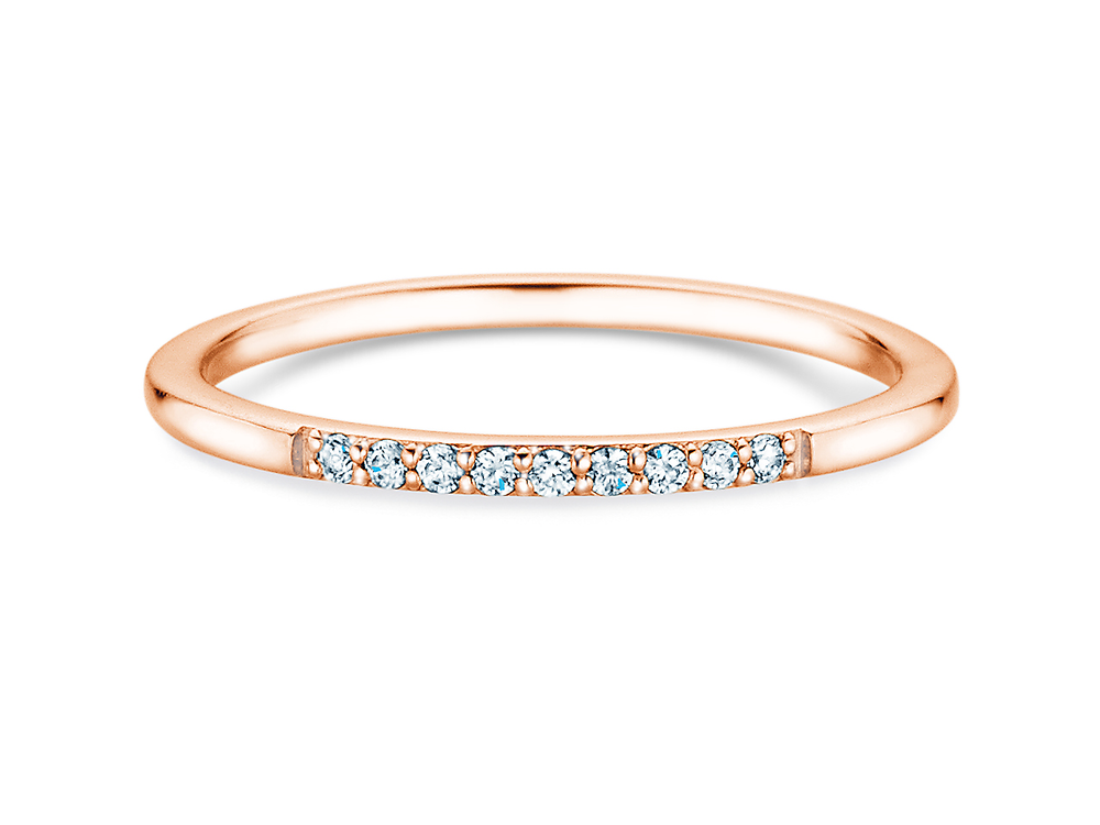Verlobungsring Unity in 9K Roségold mit Diamanten 0,07ct G/SI