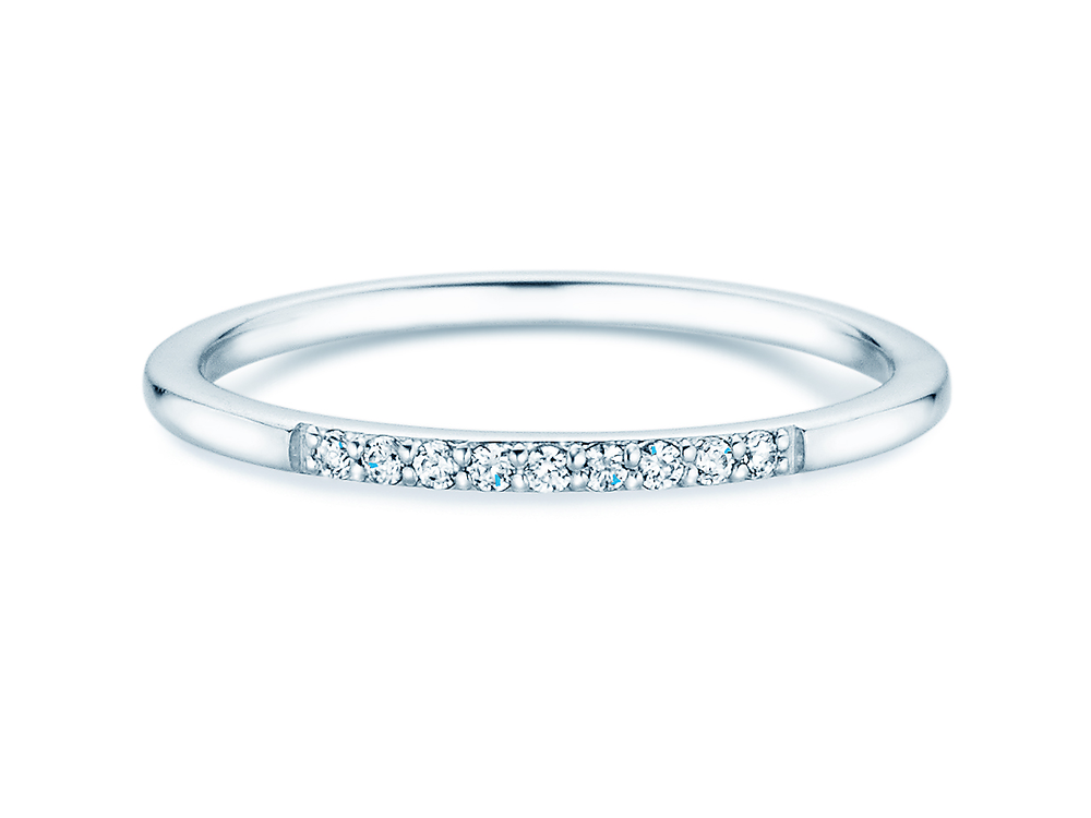 Verlobungsring Unity in Platin 950/- mit Diamanten 0,07ct G/SI