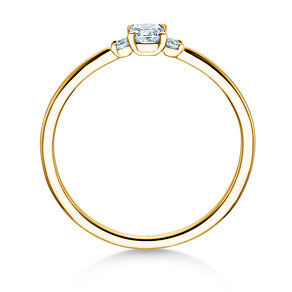 Verlobungsring Vivid Petite Cushion Cut in 9K Gelbgold mit Diamanten 0,30ct G/SI