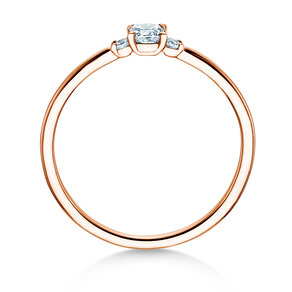 Verlobungsring Vivid Petite Cushion Cut in 9K Roségold mit Diamanten 0,30ct G/SI