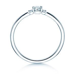 Verlobungsring Vivid Petite Cushion Cut in Platin