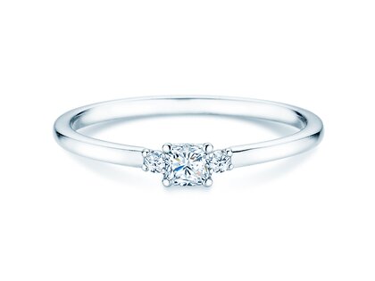 Verlobungsring Vivid Petite Cushion Cut in Platin