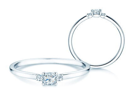 Verlobungsring Vivid Petite Cushion Cut in Platin