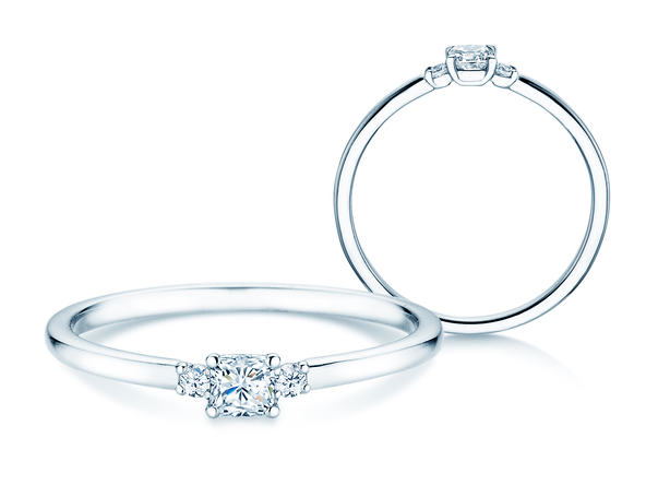 Verlobungsring Vivid Petite Cushion Cut in Platin