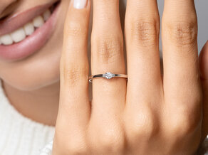 Verlobungsring Vivid Petite Diamond in 14K Weißgold mit Diamanten 0,20ct G/SI