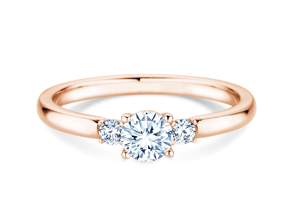 Verlobungsring Vivid Petite Diamond in 18K Roségold mit Diamanten 0,40ct G/SI