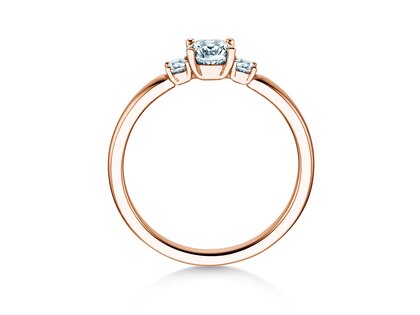 Verlobungsring Vivid Petite Diamond in 18K Roségold mit Labordiamanten 0,40ct E/VS