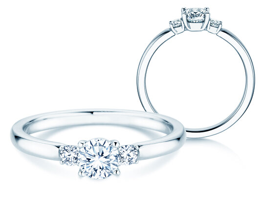 Verlobungsring Vivid Petite Diamond in 9K Weißgold mit Labordiamanten 0,40ct E/VS