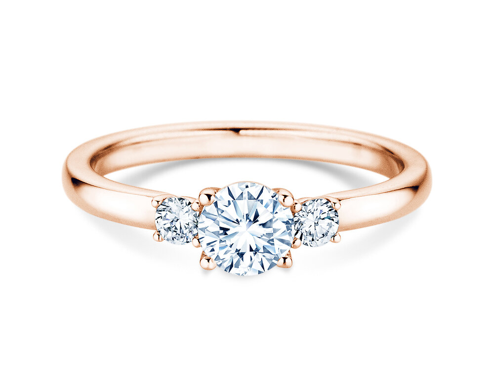 Verlobungsring Vivid Petite Diamond in 9K Roségold mit Diamanten 0,50ct G/SI