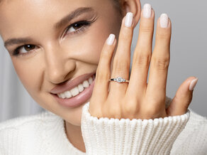 Verlobungsring Vivid Petite Diamond in 18K Roségold mit Diamanten 0,60ct G/SI