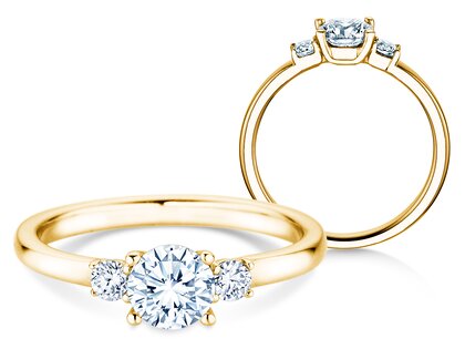 Verlobungsring Vivid Petite Diamond in 18K Gelbgold mit Labordiamanten 0,60ct E/VS