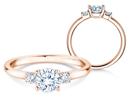 Verlobungsring Vivid Petite Diamond in 18K Roségold mit Diamanten 0,60ct G/SI