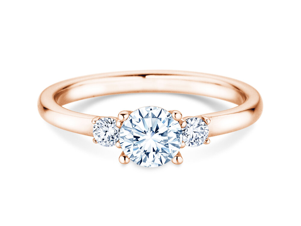 Verlobungsring Vivid Petite Diamond in 9K Roségold mit Diamanten 0,60ct G/SI