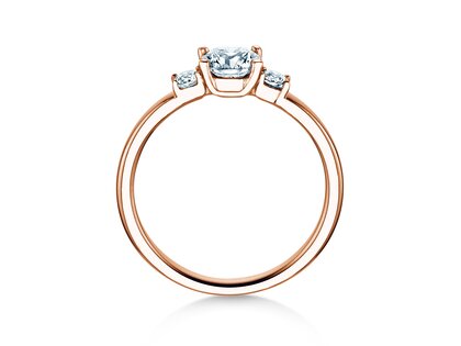 Verlobungsring Vivid Petite Diamond in 18K Roségold mit Diamanten 0,60ct G/SI