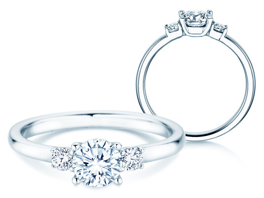 Verlobungsring Vivid Petite Diamond in 18K Weißgold mit Labordiamanten 0,60ct E/VS