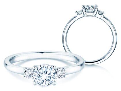 Verlobungsring Vivid Petite Diamond in 18K Weißgold mit Labordiamanten 0,60ct E/VS
