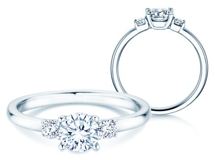 Verlobungsring Vivid Petite Diamond in Platin