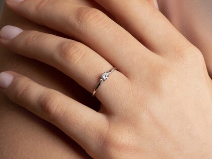 Verlobungsring Vivid Petite Diamond in 14K Weißgold mit Diamanten 0,20ct G/SI