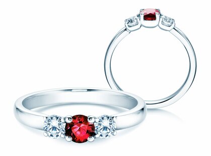 Verlobungsring Vivid Petite in Platin