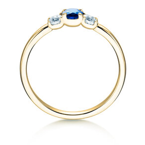 Verlobungsring Vivid Petite in 14K Gelbgold mit Saphir 0,20ct und Diamanten 0,20ct