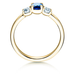 Verlobungsring Vivid Petite in 18K Gelbgold mit Saphir 0,30ct und Diamanten 0,30ct