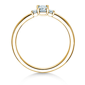 Verlobungsring Vivid Petite Emerald Cut in 9K Gelbgold mit Diamanten 0,31ct G/VS