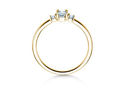 Verlobungsring Vivid Petite Emerald Cut in 9K Gelbgold mit Diamanten 0,40ct G/VS