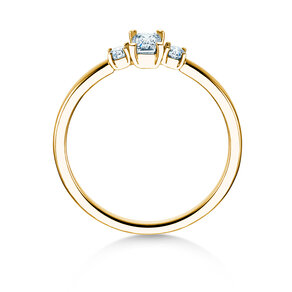 Verlobungsring Vivid Petite Emerald Cut in 9K Gelbgold mit Diamanten 0,40ct G/VS