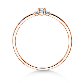 Verlobungsring Vivid Petite Oval Cut in 14K Roségold mit Diamanten 0,10ct G/SI