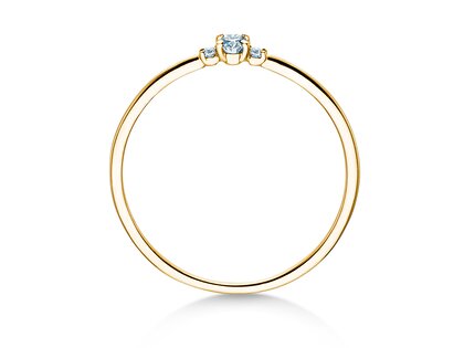 Verlobungsring Vivid Petite Oval Cut in 14K Gelbgold mit Diamanten 0,10ct G/SI