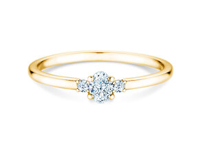 Verlobungsring Vivid Petite Oval Cut in Gelbgold