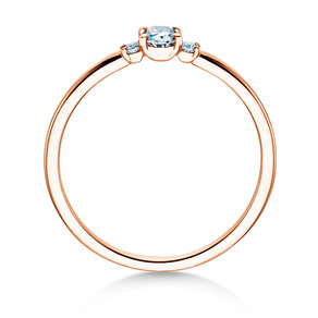 Verlobungsring Vivid Petite Oval Cut in 18K Roségold mit Diamanten 0,20ct G/SI