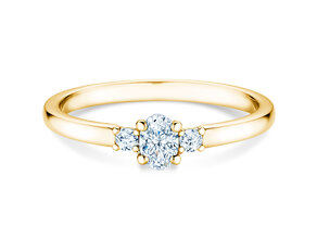Verlobungsring Vivid Petite Oval Cut in 9K Gelbgold mit Diamanten 0,30ct G/SI