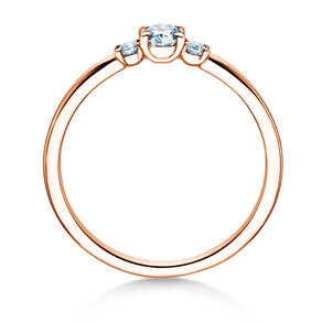 Verlobungsring Vivid Petite Oval Cut in 9K Roségold mit Diamanten 0,30ct G/SI