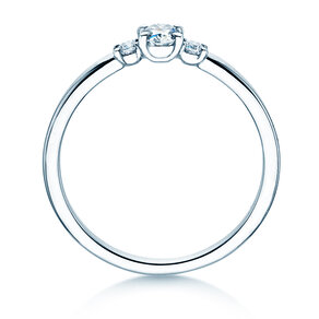 Verlobungsring Vivid Petite Oval Cut in 9K Weißgold mit Diamanten 0,30ct G/SI