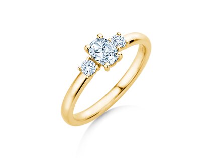 Verlobungsring Vivid Petite Oval Cut in 14K Gelbgold mit Diamanten 0,50ct G/SI