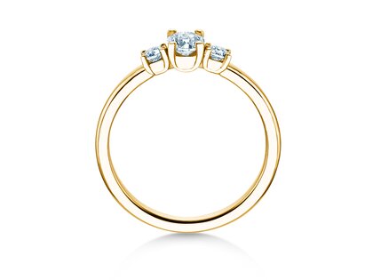 Verlobungsring Vivid Petite Oval Cut in 14K Gelbgold mit Diamanten 0,50ct G/SI