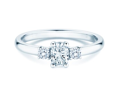 Verlobungsring Vivid Petite Oval Cut in 14K Weißgold mit Diamanten 0,50ct G/SI