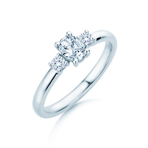 Verlobungsring Vivid Petite Oval Cut in 14K Weißgold mit Diamanten 0,50ct G/SI