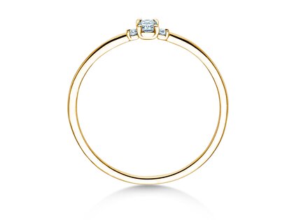 Verlobungsring Vivid Petite Radiant Cut in 14K Gelbgold mit Diamanten 0,20ct G/SI
